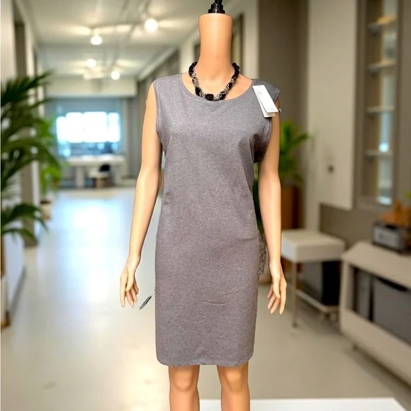 Eileen Fisher | Dresses | Eileen Fisher Xl Heather Dress Organic Cotton  Stretch Nwt | Poshmark